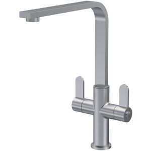 Nuie Churni Brushed Nickel Mono Kitchen Sink Mixer Tap Dual Lever Handle - Kitchen Sink Mixer Tap Nuie Churni Brushed Nickel Mono Kitchen Sink Mixer Tap Dual Lever Handle - Kitchen Sink Mixer Tap