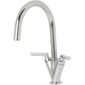 Cooke & Lewis Kitchen Tap Monobloc Mixer Chrome Dual Lever Brass Swivel Spout Modern Faucet Cooke & Lewis Kitchen Tap Monobloc Mixer Chrome Dual Lever Brass Swivel Spout Modern Faucet