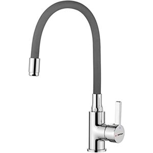Grifería De Cocina-G4002-9 Kitchen Sink Mixer Tap With Flexible Spout, Grey, Chr Grifería De Cocina-G4002-9 Kitchen Sink Mixer Tap With Flexible Spout, Grey, Chr