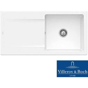 Villeroy & Boch Siluet 60 1.0 Bowl White Ceramic Kitchen Sink - No Waste Villeroy & Boch Siluet 60 1.0 Bowl White Ceramic Kitchen Sink - No Waste