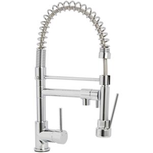 Cooke & Lewis Kitchen Tap Mixer Chrome Single Lever Pull Out Spring Neck Spout Modern Faucet Cooke & Lewis Kitchen Tap Mixer Chrome Single Lever Pull Out Spring Neck Spout Modern Faucet