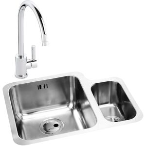 Abode Matrix 1.5 Lh Bowl Stainless Steel Kitchen Sink & Atlas Tap 572mm X 450mm Abode Matrix 1.5 Lh Bowl Stainless Steel Kitchen Sink & Atlas Tap 572mm X 450mm