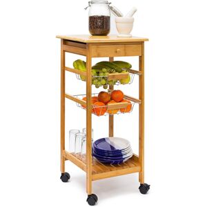 Relaxdays Bamboo Kitchen Trolley Compact 4 Wheels Bamboo Serving Cart Small Kitchen Island Relaxdays Bamboo Kitchen Trolley Compact 4 Wheels Bamboo Serving Cart Small Kitchen Island