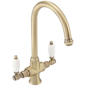 Dual Flow Mixer Tap Kitchen Sink Swivel Spout Antique Brass Ceramic Enki Kt059 Dual Flow Mixer Tap Kitchen Sink Swivel Spout Antique Brass Ceramic Enki Kt059
