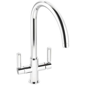 Abode Kitchen Filter Tap Monobloc Mixer Chrome Double Lever Brass 1/4 Turn Faucet Abode Kitchen Filter Tap Monobloc Mixer Chrome Double Lever Brass 1/4 Turn Faucet
