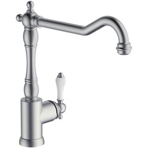 Cooke & Lewis Kitchen Mixer Tap Faucet Side Lever Nickel Effect Swivel Spout Antique Cooke & Lewis Kitchen Mixer Tap Faucet Side Lever Nickel Effect Swivel Spout Antique