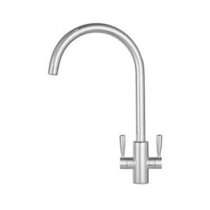 Franke Kitchen Tap Mono Mixer Silk Steel Double Lever Swivel Spout Modern Faucet Franke Kitchen Tap Mono Mixer Silk Steel Double Lever Swivel Spout Modern Faucet