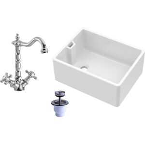 Balterley 1 Bowl Fireclay Belfast Sink Basket Strainer Waste Sink Mixer Tap Balterley 1 Bowl Fireclay Belfast Sink Basket Strainer Waste Sink Mixer Tap