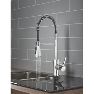 Essentials Kitchen Tap Mono Mixer Chrome Single Lever Pull Out Spout Modern Faucet Essentials Kitchen Tap Mono Mixer Chrome Single Lever Pull Out Spout Modern Faucet