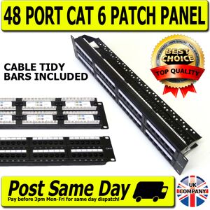 Comlynx 19” 2u 48 Port Way Cat6 Ethernet Rj45 Patch Panel Network Rack Mount Hub Switch Comlynx 19” 2u 48 Port Way Cat6 Ethernet Rj45 Patch Panel Network Rack Mount Hub Switch