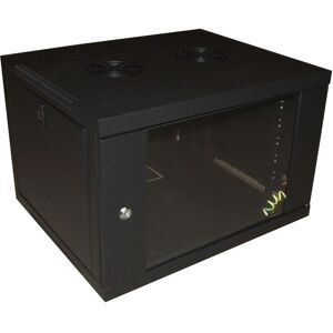 Gbr 6u 450mm Deep Wall Mount 19" Rack Data Cabinet. Side Panels. Glass Door. Black. Gbr 6u 450mm Deep Wall Mount 19" Rack Data Cabinet. Side Panels. Glass Door. Black.