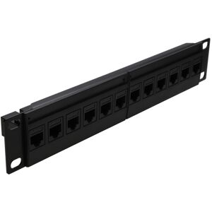 Kenable Cat6 Rj45 10 Inch Pass Through Patch Panel 12 Port Rack Mountable Mini Soho 1u Kenable Cat6 Rj45 10 Inch Pass Through Patch Panel 12 Port Rack Mountable Mini Soho 1u