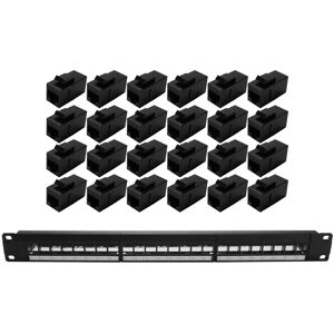 Sodial 6x(19inch 1u Cabinet Rack Pass-Through 24 Port Cat6 Patch Panel Rj451314 Sodial 6x(19inch 1u Cabinet Rack Pass-Through 24 Port Cat6 Patch Panel Rj451314
