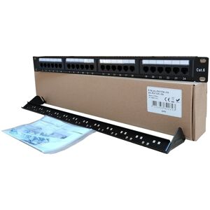 Justop 24 Port 1u 19\" Rack Mount Rj45 Cat6 Gigabit Patch Panel Utp With Back Bar Justop 24 Port 1u 19\" Rack Mount Rj45 Cat6 Gigabit Patch Panel Utp With Back Bar