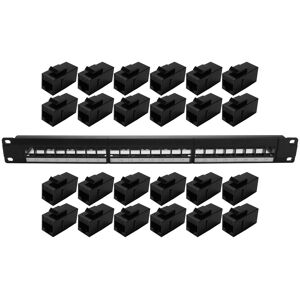 2x(19inch 1u Cabinet Rack Pass-Through 24 Port Cat6 Patch Panel Rj452942 2x(19inch 1u Cabinet Rack Pass-Through 24 Port Cat6 Patch Panel Rj452942