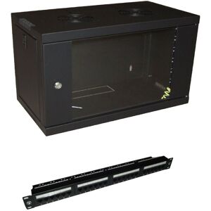 Gbr 6u 300mm Deep Wall Mount 19\" Cabinet + Cat5e Utp 24 Port Patch Panel Gbr 6u 300mm Deep Wall Mount 19\" Cabinet + Cat5e Utp 24 Port Patch Panel