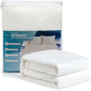 Zouk Bamboo Mattress Protector King Size – Waterproof Fitted Mattress Cover (... Zouk Bamboo Mattress Protector King Size – Waterproof Fitted Mattress Cover (...