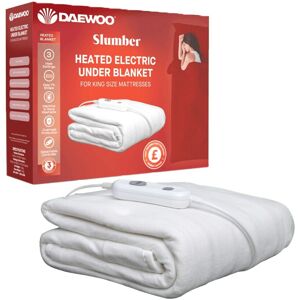 Daewoo Electric Heated Underblanket 3 Heat Settings King Size 142cm X 150cm Daewoo Electric Heated Underblanket 3 Heat Settings King Size 142cm X 150cm