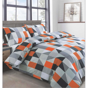 Does Not Apply Geometric Striped Squares Bedding Orange Duvet Cover And Pillowcase Set Non Iron Does Not Apply Geometric Striped Squares Bedding Orange Duvet Cover And Pillowcase Set Non Iron
