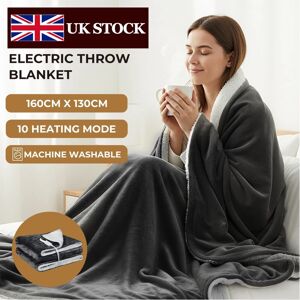 Electric Heated Blanket Throw Soft Flannel Fleece Washable 8-Level Fast Heat Up Electric Heated Blanket Throw Soft Flannel Fleece Washable 8-Level Fast Heat Up