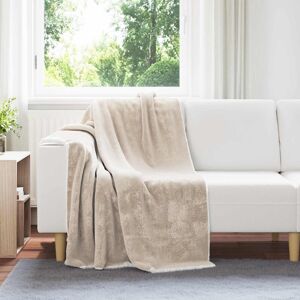 Vidaxl Throw Blanket Beige 130 X 150 Cm Fleece Vidaxl Throw Blanket Beige 130 X 150 Cm Fleece