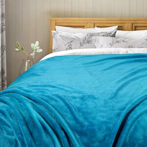Piccocasa Fleece Blanket 350gsm Soft Plush Flannel Blanket Teal Blue King Piccocasa Fleece Blanket 350gsm Soft Plush Flannel Blanket Teal Blue King