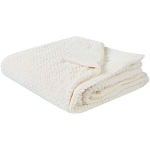 Beliani Bedspread White - 150x200cm Faux Fur Pattern Beliani Bedspread White - 150x200cm Faux Fur Pattern