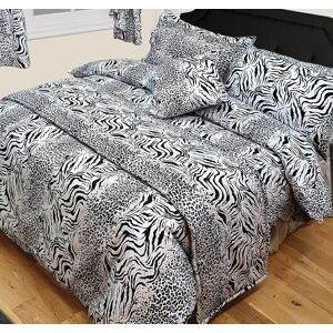 Myhome Super King Size Duvet Cover Set Kalahari Animal Print Zebra Leopard Black White Myhome Super King Size Duvet Cover Set Kalahari Animal Print Zebra Leopard Black White
