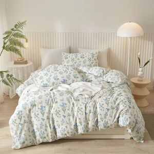 Ruccit White Floral Duvet Cover Set King 100% Cotton Duvet Cover King Size Bed Ruccit White Floral Duvet Cover Set King 100% Cotton Duvet Cover King Size Bed