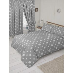 Myhome Stars Grey & White King Duvet Cover Set Star Print Bedding Myhome Stars Grey & White King Duvet Cover Set Star Print Bedding