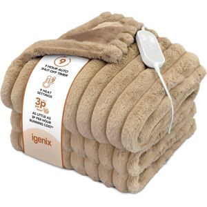 Igenix Electric Heated Throw, Soft Luxury Faux Fur, 160x130cm, Machine Washable Igenix Electric Heated Throw, Soft Luxury Faux Fur, 160x130cm, Machine Washable