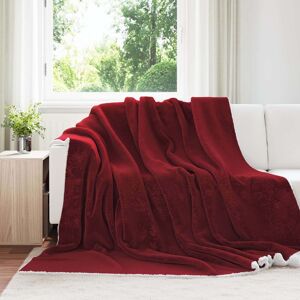 Vidaxl Throw Blanket Bordeaux Red 240 X 270 Cm Fleece Vidaxl Throw Blanket Bordeaux Red 240 X 270 Cm Fleece