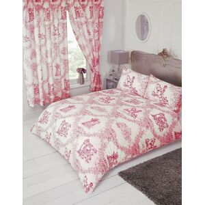 Myhome Super King Size Toile De Jouy Coral Red Duvet Cover Bedding Set Myhome Super King Size Toile De Jouy Coral Red Duvet Cover Bedding Set