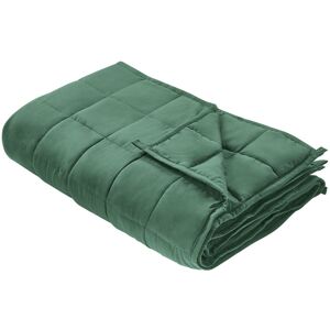 Beliani Emerald Green Microfibre Weighted Blanket - 120x180cm 7kg Beliani Emerald Green Microfibre Weighted Blanket - 120x180cm 7kg