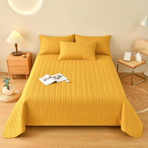 Does Not Apply Simple Solid Color Whitee Bedspread Set Pillowcases Bed Cover, Soft Skin Friendl Does Not Apply Simple Solid Color Whitee Bedspread Set Pillowcases Bed Cover, Soft Skin Friendl