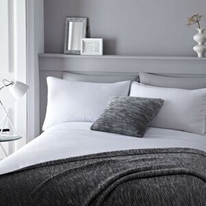 J Rosenthal Serene Collection Pom Pom White Double Quilt Cover Set J Rosenthal Serene Collection Pom Pom White Double Quilt Cover Set