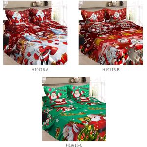 Christmas Santa Bedding Set Polyester 3d Printed Duvet Cover + 2pcs Pillowca Fis Christmas Santa Bedding Set Polyester 3d Printed Duvet Cover + 2pcs Pillowca Fis