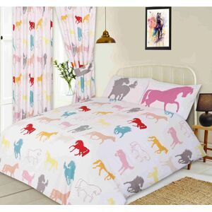 Myhome Super King Bed Horses White Duvet Cover Set Equestrian Pony Silhouettes Bedding Myhome Super King Bed Horses White Duvet Cover Set Equestrian Pony Silhouettes Bedding
