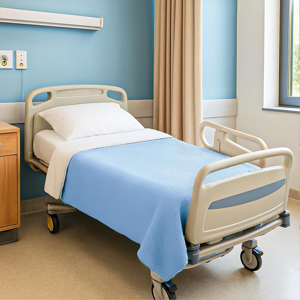 Interweave Healthcare Blue Thermal Throw Blanket - Lightweight, Warm, Flame Retardant, No Fluff Interweave Healthcare Blue Thermal Throw Blanket - Lightweight, Warm, Flame Retardant, No Fluff