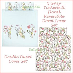 Disney Tinkerbell Floral Reversible Double Duvet Cover Set Children'S Bedding Disney Tinkerbell Floral Reversible Double Duvet Cover Set Children'S Bedding