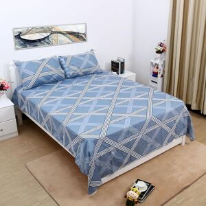 Uxcell 100% Cotton Fitted Sheet Bed Sheet Pillowcase 4-Piece Bedding Set Full Size # 5 Uxcell 100% Cotton Fitted Sheet Bed Sheet Pillowcase 4-Piece Bedding Set Full Size # 5