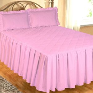 Ambiance King Size Pink 200 Thread Count Quilted Fitted Bedspread Egyptian Cotton Luxury Ambiance King Size Pink 200 Thread Count Quilted Fitted Bedspread Egyptian Cotton Luxury