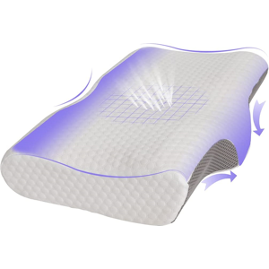 Good Nite Cervical Contour Memory Foam Pillow For Neck And Shoulder Pain Groove Good Nite Cervical Contour Memory Foam Pillow For Neck And Shoulder Pain Groove