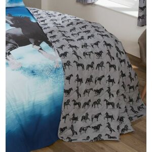 Hico Double Bed Horses Wild Spirit Quilted Bedspread Throw Over Set 240cm X 260cm Hico Double Bed Horses Wild Spirit Quilted Bedspread Throw Over Set 240cm X 260cm