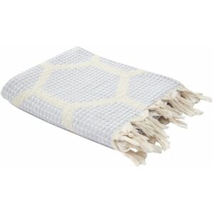 Homeroots.Co 60" X 50" Purple Woven Cotton Geometric Throw Blanket With Fringe Homeroots.Co 60" X 50" Purple Woven Cotton Geometric Throw Blanket With Fringe