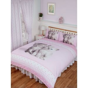 Rachael Hale Double Bed Duvet Cover Set Cute Kittens Misty & Mac Pink Check Polka Dot White Rachael Hale Double Bed Duvet Cover Set Cute Kittens Misty & Mac Pink Check Polka Dot White