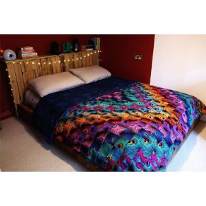 Loudelephant King Size Bedspread Handmade Quilted Patchwork Batik Printed Peacock Double Loudelephant King Size Bedspread Handmade Quilted Patchwork Batik Printed Peacock Double