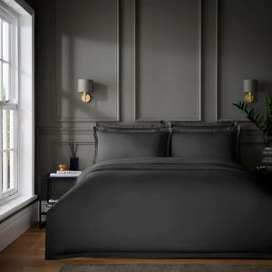 Dunelm Hotel Luxury 400 Thread Count 100% Cotton Sateen King Duvet Set In Coal Dunelm Hotel Luxury 400 Thread Count 100% Cotton Sateen King Duvet Set In Coal