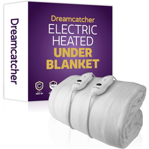 Dreamcatcher King Size Electric Blanket With 3 Heat Settings & Dual Controllers, Washable Whi Dreamcatcher King Size Electric Blanket With 3 Heat Settings & Dual Controllers, Washable Whi