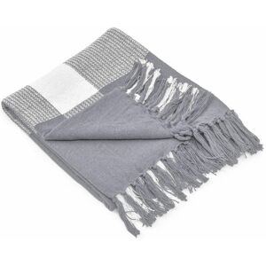 Homeroots.Co 50" X 60" Purple Woven Cotton Checkered Throw Blanket With Fringe Homeroots.Co 50" X 60" Purple Woven Cotton Checkered Throw Blanket With Fringe